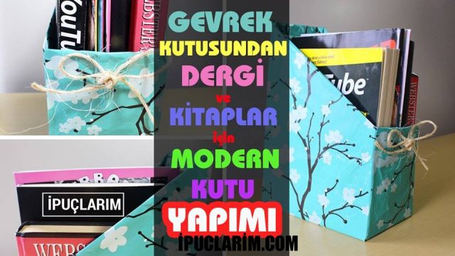 kahvaltilik gevrek kutusundan dergi kitap icin kutu yapimi